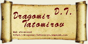 Dragomir Tatomirov vizit kartica